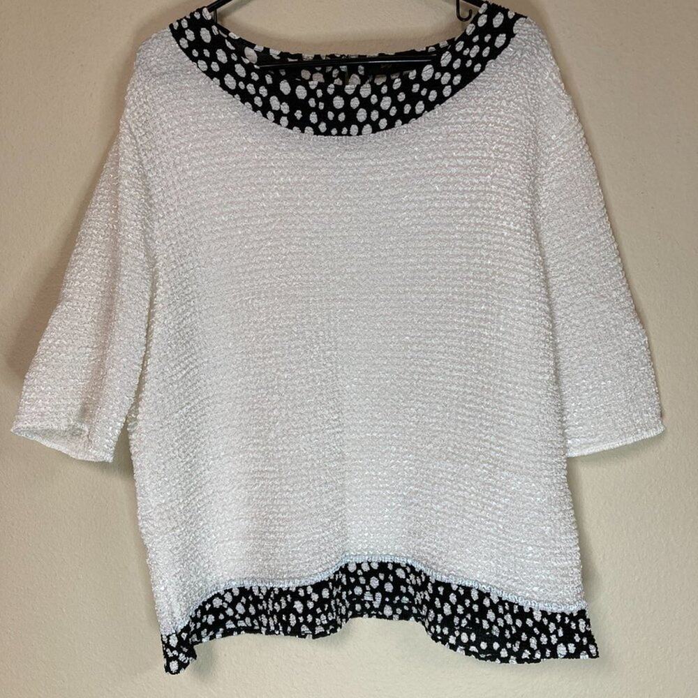 Baia Baia 2 Piece Set Cardigan & Top Popcorn Fabric Size XL Shirt and Jacket - Picture 3 of 8